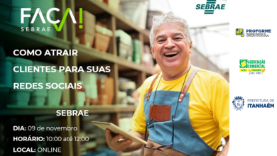 Photo of SEBRAE está com inscrições abertas para o curso “Como atrair clientes para suas redes sociais”